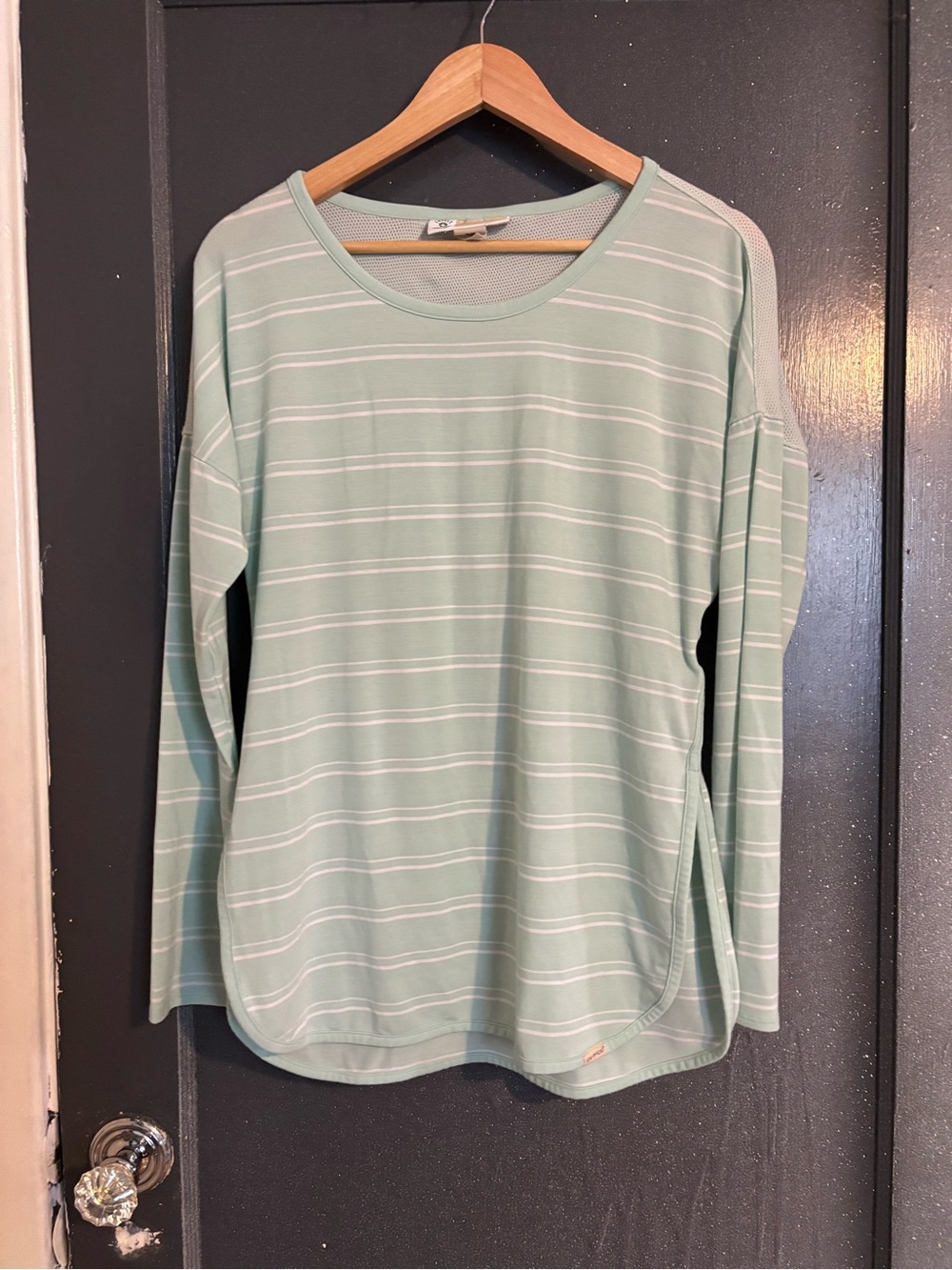 Exofficio Womens InsectShield mint Striped Long Sleeve Tee